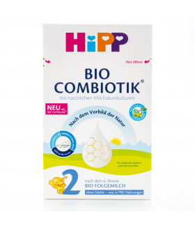 HiPP Stage 2 Organic Combiotic Baby Milk Formula No Starch (600 g) German Version 6+